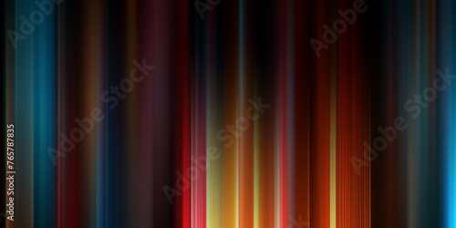 Light and stripes moving fast over dark background