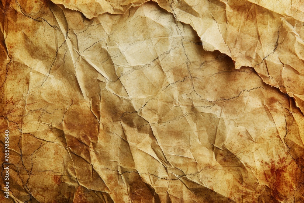 Fototapeta premium Grunge crumpled paper background. Old paper texture.