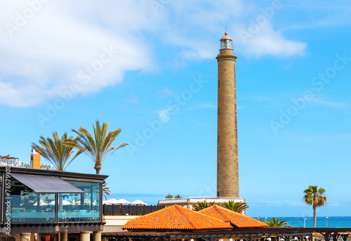 Lighthouse in Maspalomas, Gran Canaria, Canary Islands, Spain photo