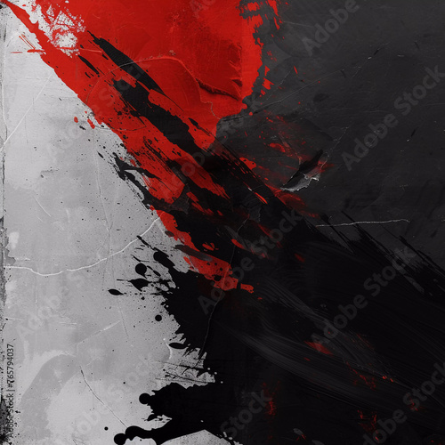 red and white black paint in an abstract painting wall, splash, modern art,acrylic paint, modern art, background, copy space, backdrop, fill, texture, close up