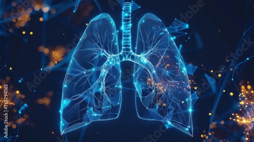Futuristic illustration of human lungs