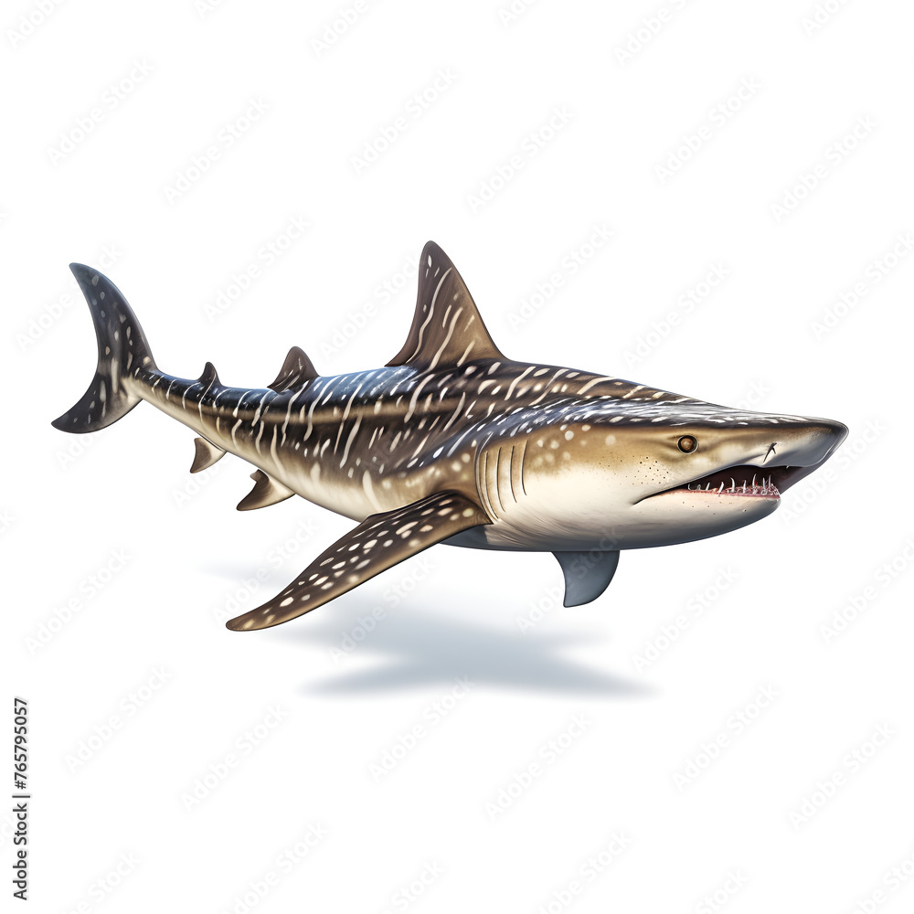 Naklejka premium Leopard Shark Bird Isolated on White Background | Transparent