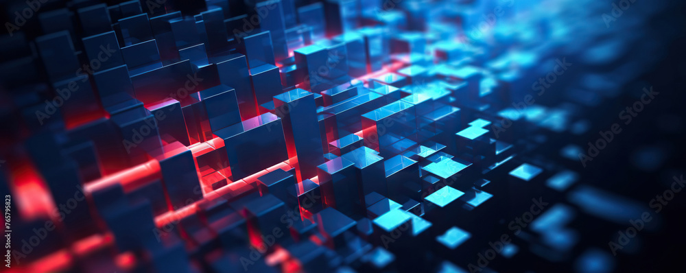 Obraz premium Digital background. Can be used in the description of network abilities, technological processes, digital storages, science, education, etc.