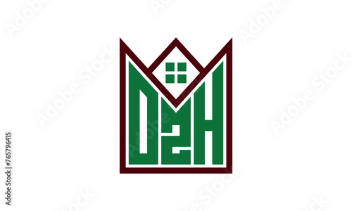 OZH initial letter builders real estate logo design vector. construction, housing, home marker, property, building, apartment, flat, compartment, business, corporate, house rent, rental, commercial