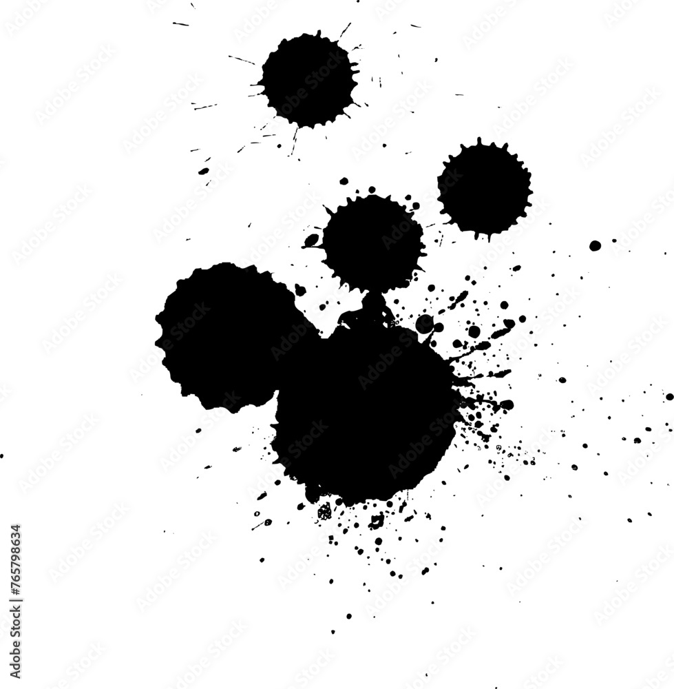 black dropped ink splash splatter brush painting artistic in grunge graphic style black dropped ink splash splatter brush painting artistic in grunge graphic style