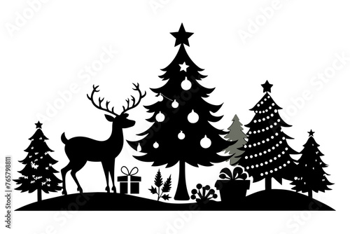 Christmas-silhouette-design-with-white-background.