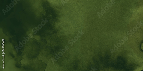 Dark green grunge background. Green yellow watercolor background texture. 