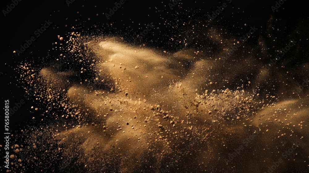 Sand particles explosion Sand particles explosion