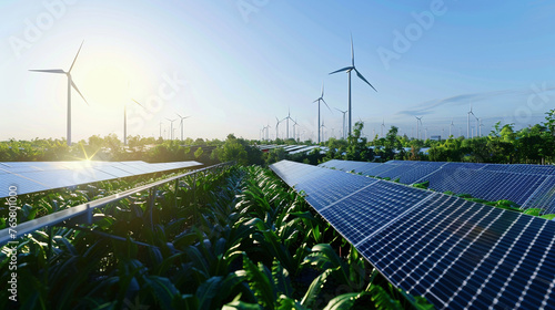Harnessing Sustainable Power: Solar Panels and Wind Turbines