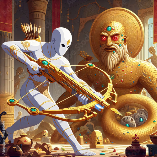 Gold Guardian: The Epic Battle of Stickman and the Ancient Serpent