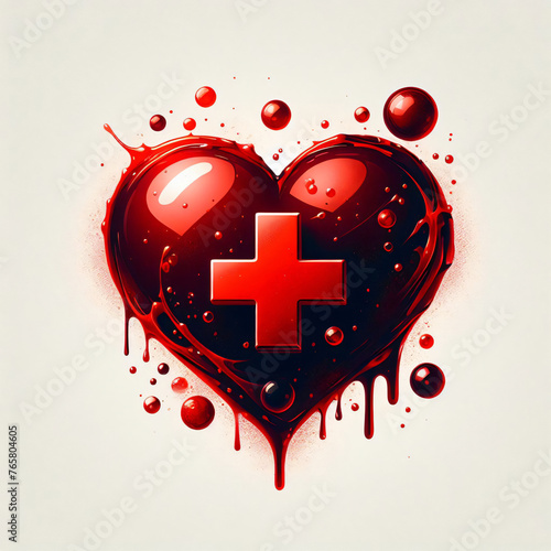 Heart of Medical Care: Red Heart Symbolizing Healthcare photo