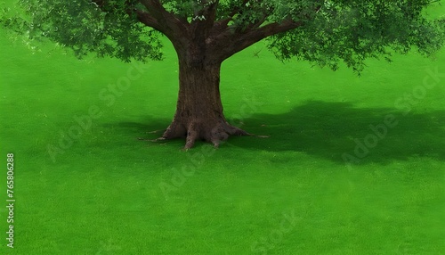 Tree on green grass