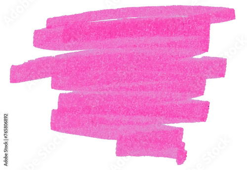 Transparent png of Stroke drawn with pink marker	