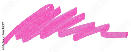 Transparent png of Stroke drawn with pink marker	