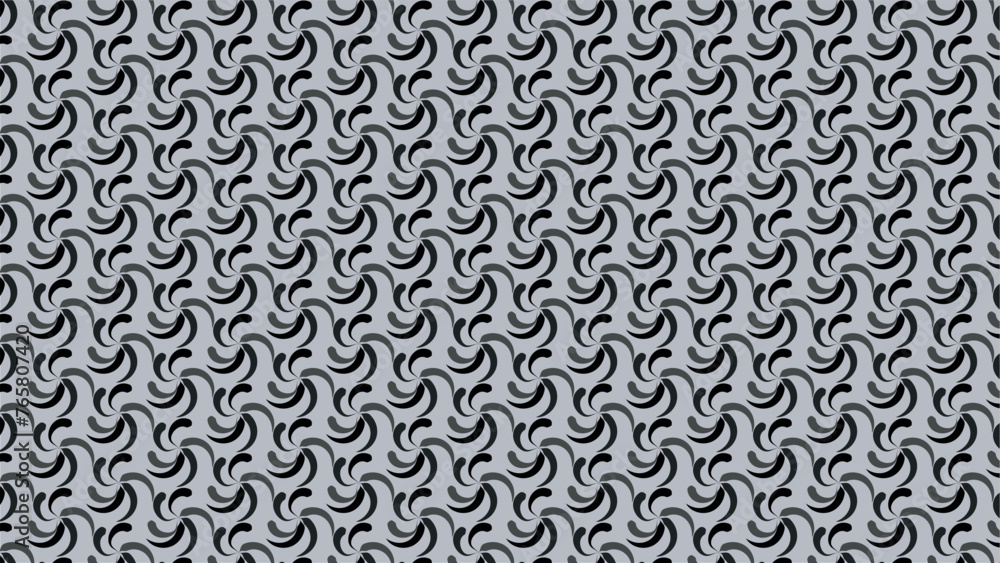 Decorative repeating black pattern on a solid background. Ornamental pattern composed of lines. Decorative repeating black pattern on a solid background. Ornamental pattern composed of lines.