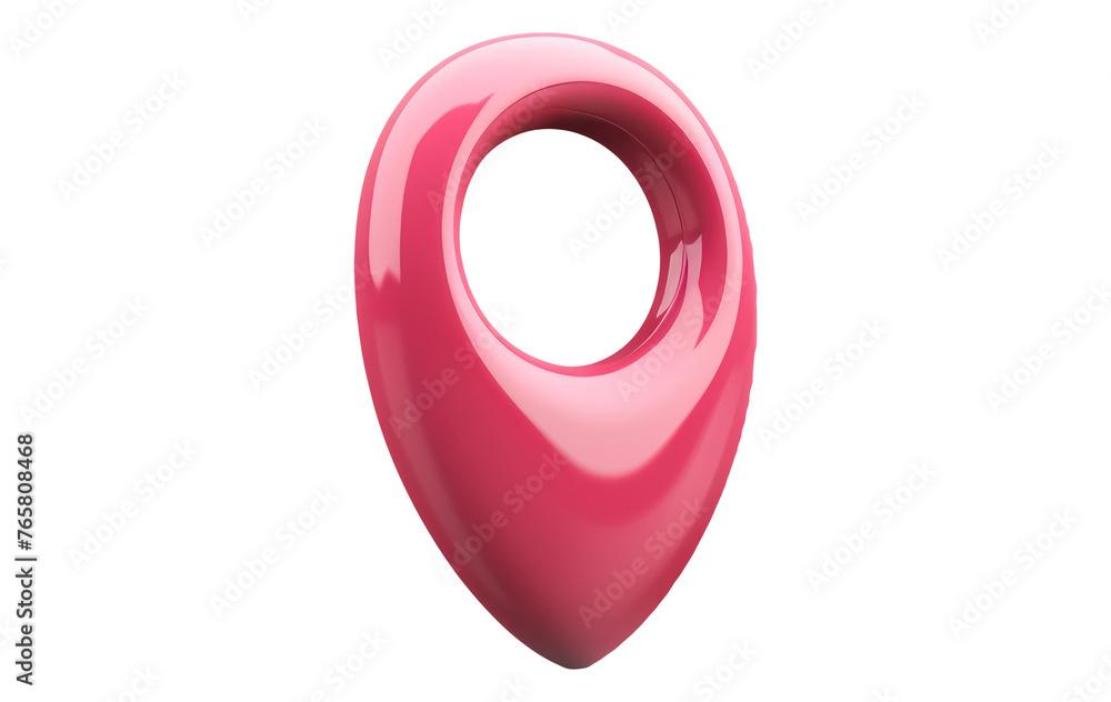 3D vibrant pink location icon isolated on transparent background 3D vibrant pink location icon isolated on transparent background