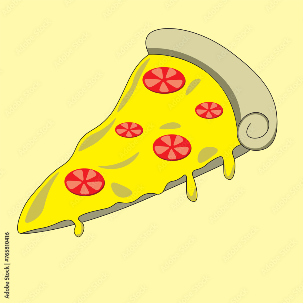 A slice of pizza with runny cheese. Pizza with tomatoes. Traditional Italian dish, pizza, tomato, cheese A slice of pizza with runny cheese. Pizza with tomatoes. Traditional Italian dish, pizza, tomato, cheese