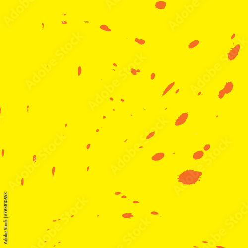 Abstract vector background. Yellow background with red splashes of paint. Abstract, yellow, red. Simple, minimalist, attractive