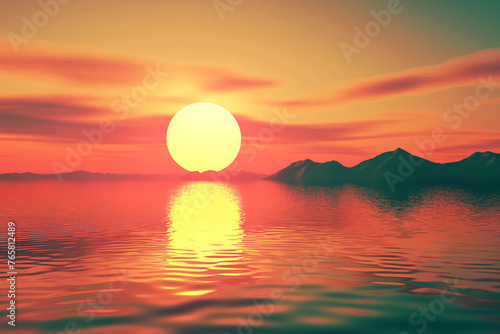 Sunset over the ocean  © Higgs Haze