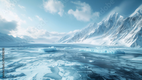 Frozen Svalbard Glaciers art © Анастасия Птицова