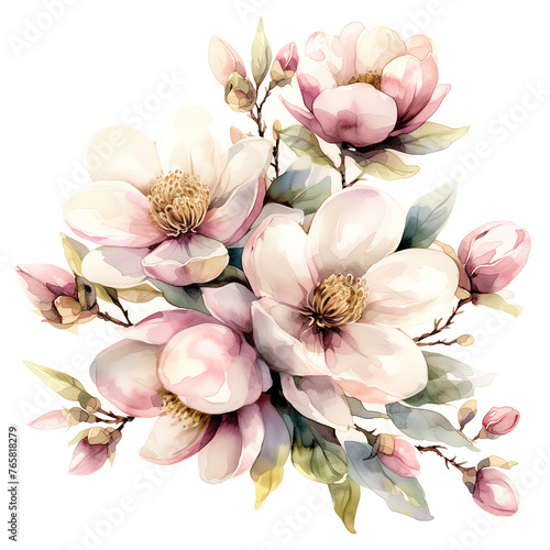 Watercolor Floral Design  PNG Photo