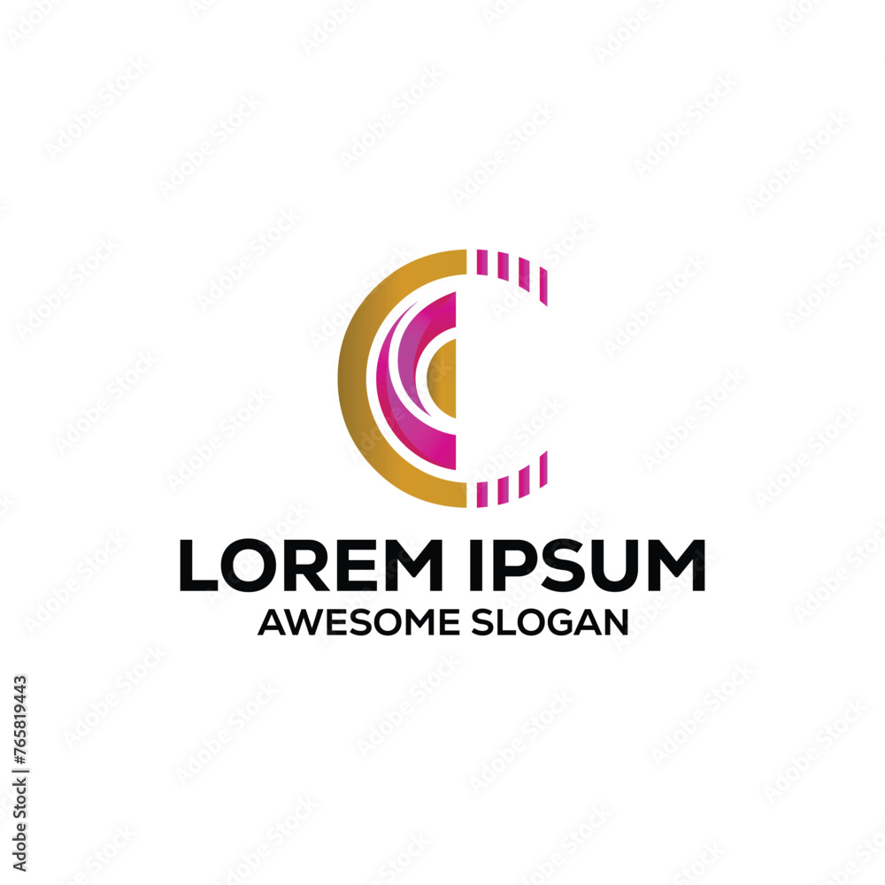 c letter logo colorful gradient logo design illustration vector design template c letter logo colorful gradient logo design illustration vector design template