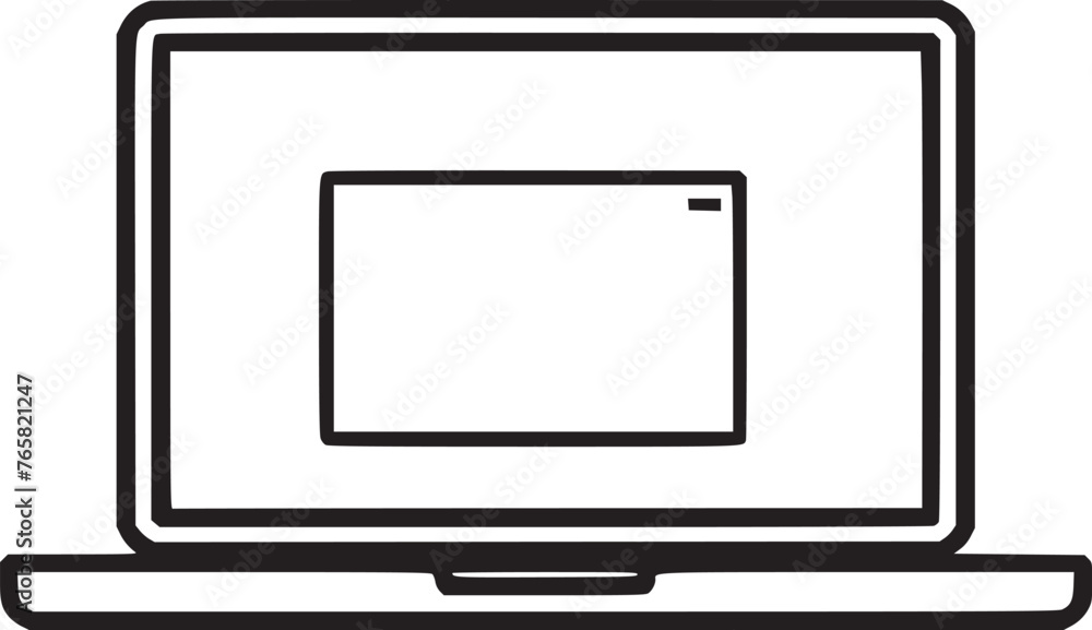 Laptop computer or notebook computer flat icon for apps and websites Laptop computer or notebook computer flat icon for apps and websites