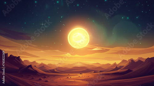 Desert Star Path cartoon