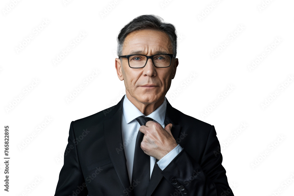 Portrait studio Smart and healthy senior business man wearing suit and t shirt that posing and smiling relaxedly isolated on transparent png background. Portrait studio Smart and healthy senior business man wearing suit and t shirt that posing and smiling relaxedly isolated on transparent png background.