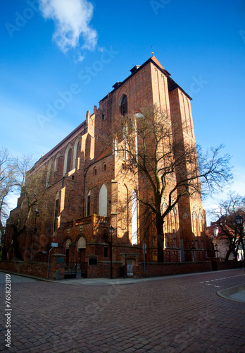 Unikatowy kościół, architektura gotycka, Toruń, Poland