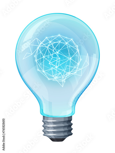 ITをイメージした電球のイラスト