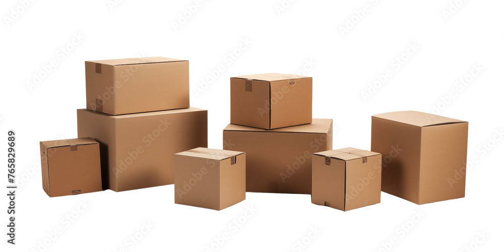 Stack of Cardboard Boxes.cardboard containers, Storage Boxes, parcels boxes on transparent background PNG Stack of Cardboard Boxes.cardboard containers, Storage Boxes, parcels boxes on transparent background PNG