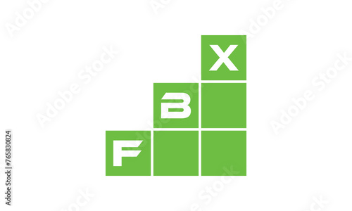 FBX initial letter financial logo design vector template. economics, growth, meter, range, profit, loan, graph, finance, benefits, economic, increase, arrow up, grade, grew up, topper, company, scale photo