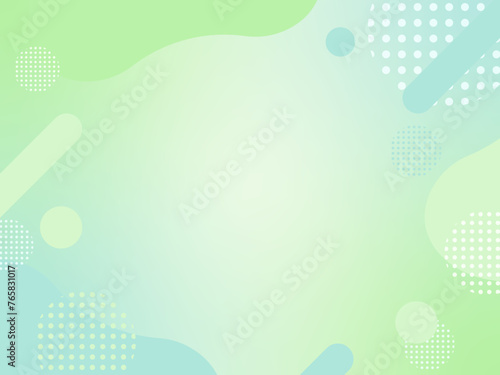 緑　ポップ 　ウェーブ　グラデーション　背景