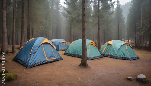 Tents And accommodation of tourists