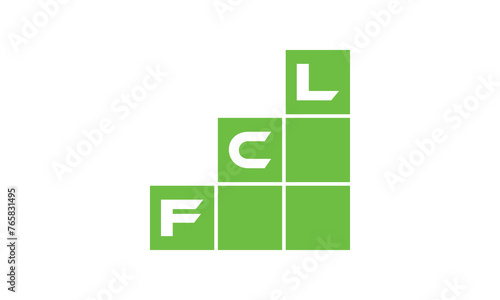 FCL initial letter financial logo design vector template. economics, growth, meter, range, profit, loan, graph, finance, benefits, economic, increase, arrow up, grade, grew up, topper, company, scale photo