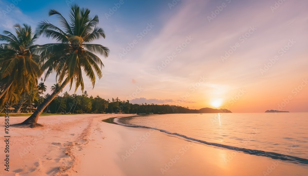 Beautiful paradise island with beach