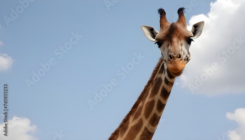view of giraffe in biopark photo