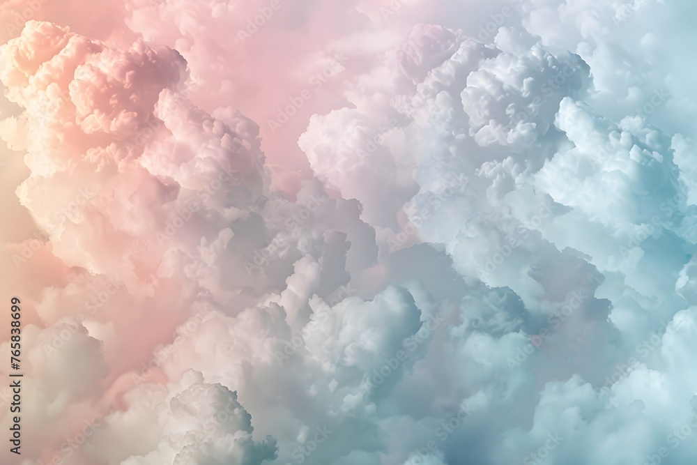 Ethereal Pastel Cloud Formations - Soft,Surreal Skies for Peaceful Environments and Creative Designs