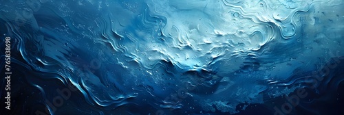Ethereal Oceanic Whispers:A Captivating Abstract Interpretation of Soothing Blue Ocean Waves