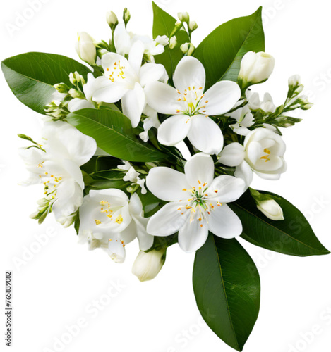 Jasmine white roses bouquet of flowers beautiful decoration floral image	
