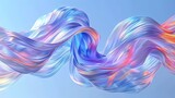 Vibrant Light Blue Glass Ribbon Background Wallpaper