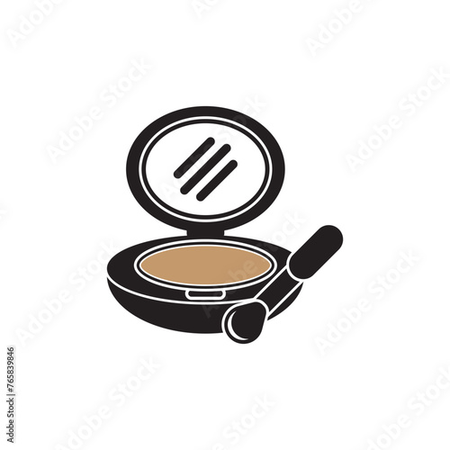 Beauty powder logo icon, vector illustration design