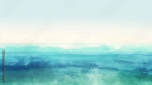 A gradient of ocean blues and greens, evoking the calm and tranquility of a tropical paradise beach scene.