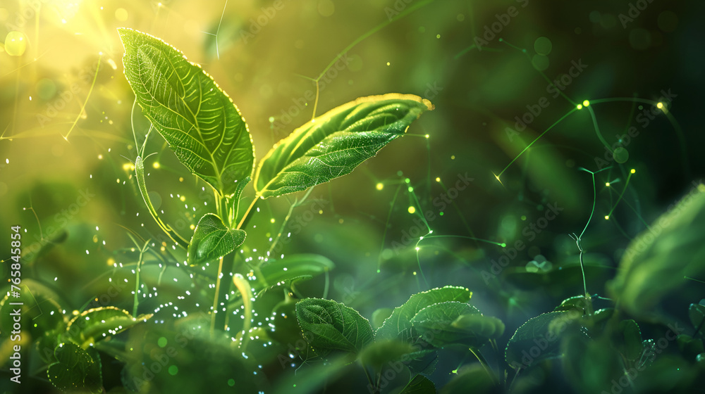exploring the mechanism of leaf light under photosynthesis,