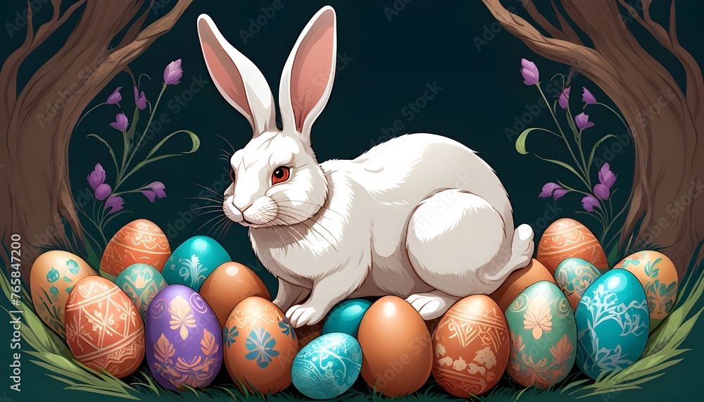 Easter Bunny's Delight: A Hare-Raising Illustration. Easter Bunny's Delight: A Hare-Raising Illustration.