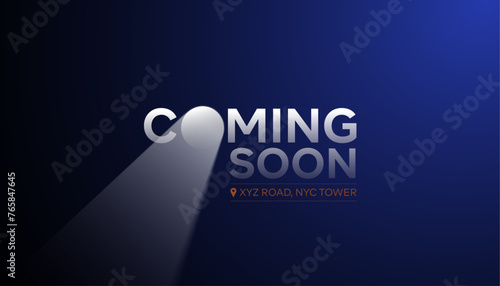 Coming soon banner design vector. launching soon Illustration photo