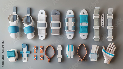 Assortment of Braces and Supports for Injury Recovery photo