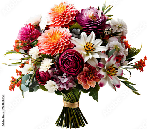 Bouquet decoration colorful flowers image	
