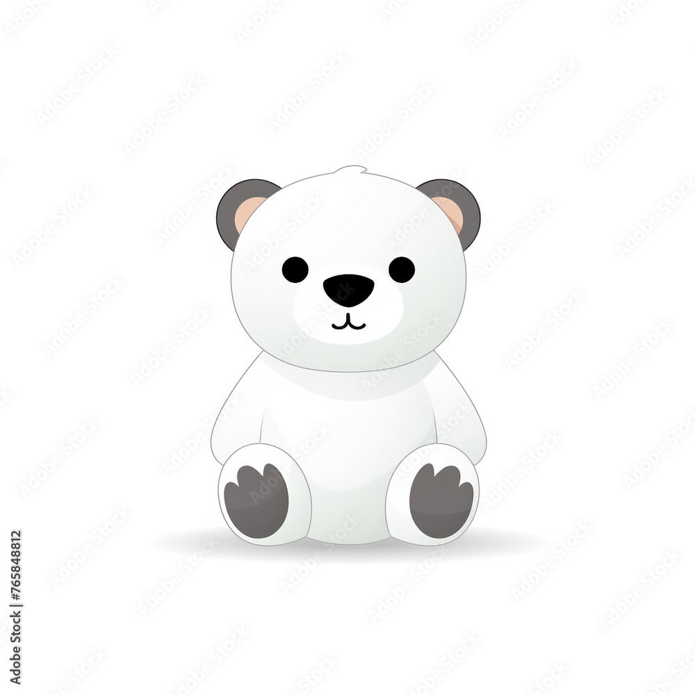 Bear toy, illustration, pure white background сreated with Generative Ai Bear toy, illustration, pure white background сreated with Generative Ai
